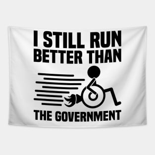 I Still Run Better Than The Government, Wheelchair Tapestry