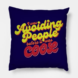 Avoiding People v2 Pillow