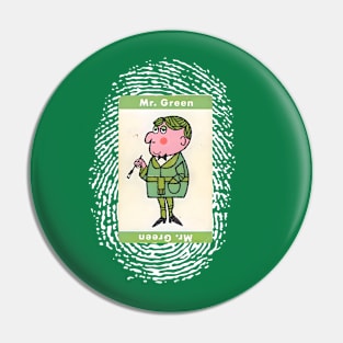 Mr. Green from the Board Game Clue Pin