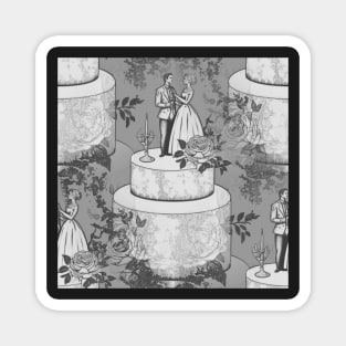 Wedding Cake Toile: Newspaper Magnet