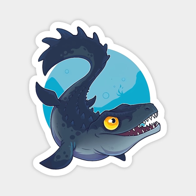 Majestic Mosasaurus: A Prehistoric Journey Magnet by WorldDinosaurs