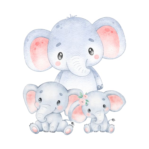 Cute Baby Elephants by Abstractdiva