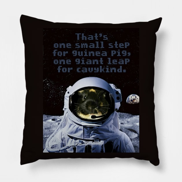 Dean the Astronaut Guinea Pig Pillow by ARTWORKandBEYOND