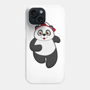 Panda at Running with Cap Phone Case