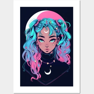 ANIME GIRL FAN ART MANGA FANART Artistic Prints of Beautiful Girls: The  Perfect Gift for Any Occasion Sticker for Sale by ANIME-CYBERPUNK