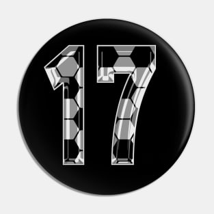 Soccer Number 17 Soccer Jersey #17 Soccer Mom Player Fan Pin