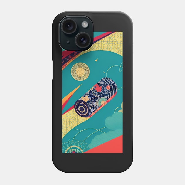 Surfboard on the Waves Phone Case by AnimeBlaque