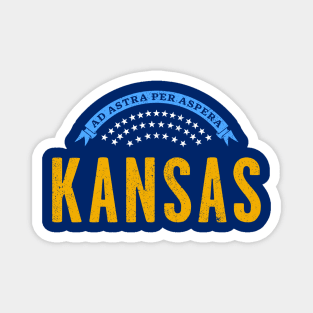 Kansas: Ad Astra Per Aspera Magnet