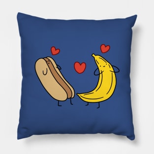 Hotdog and Banana Love Pillow