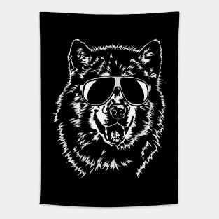 Funny Proud Alaskan Malamute sunglasses cool dog Tapestry