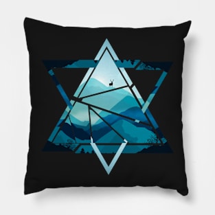 Triangle Mountains Version 1 Pillow