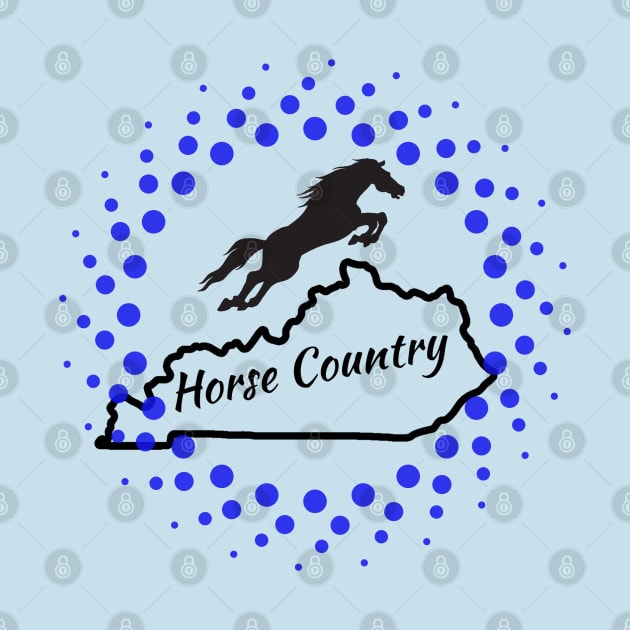 Kentucky is Horse Country with Jumping Horse by Shell Photo & Design