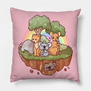 rainbow animal australia Pillow