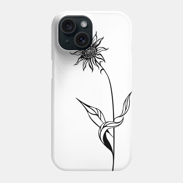 Line Art Flower Phone Case by masha