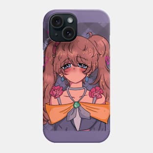 Flower anime girl Phone Case