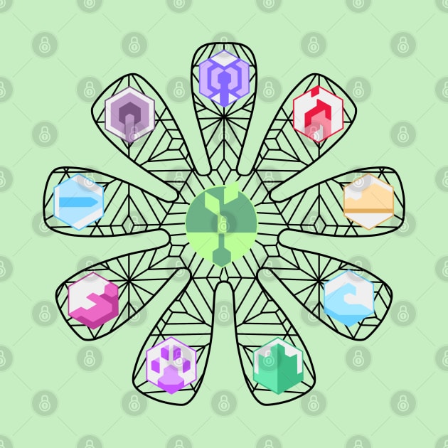 G.A.I.A. Flower Symbols by SPufferARTs