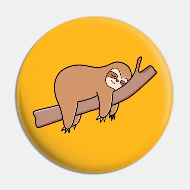 Cute Sleeping Sloth Pin by Imutobi