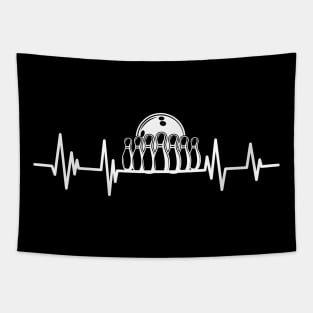 heartbeat bowling  player,bowling Birthday bowler lover Tapestry