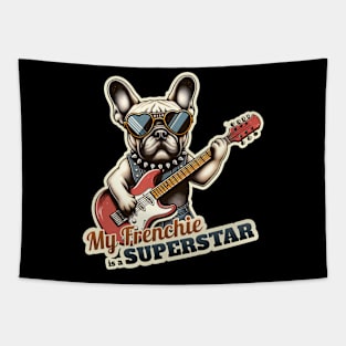 Rockstar French bulldog Tapestry