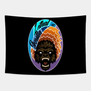 Aesthetic Lethal Gorilla illustration Tapestry