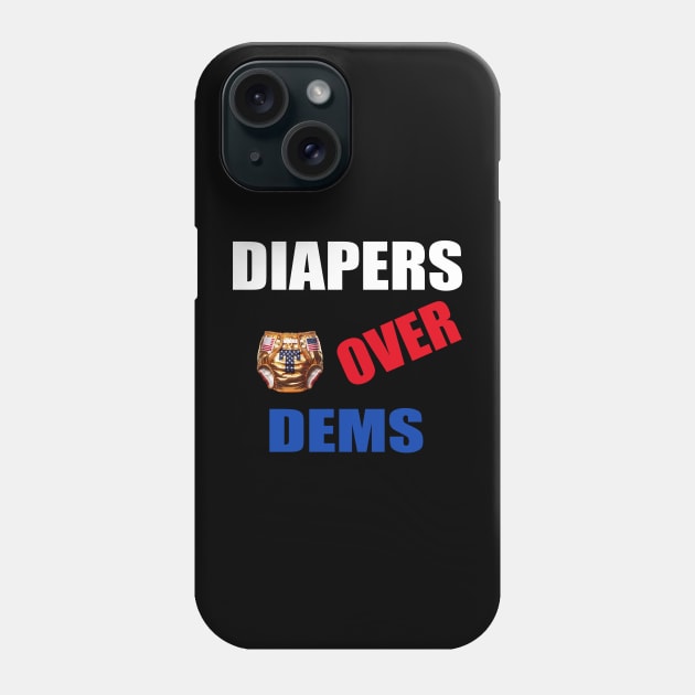 Funny Real Men Wear Diapers Trump 2024 Phone Case by LEGO