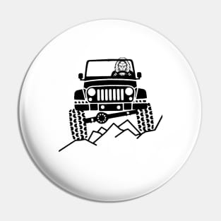 Bigfoot riding car Pin