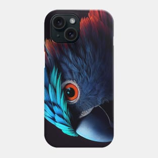 Futuristic parrot with background Phone Case