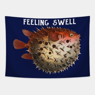 Feeling Swell Pufferfish Tapestry