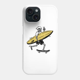 Surf Skeleton Phone Case