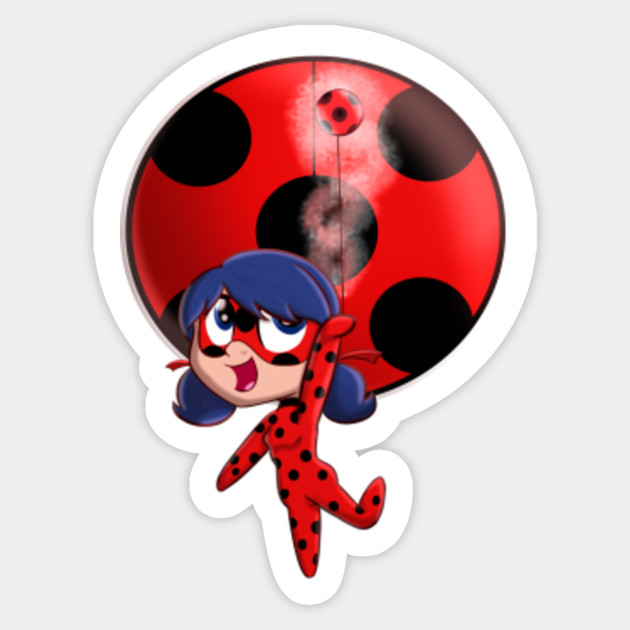 chibi ladybug miraculous ladybug sticker teepublic