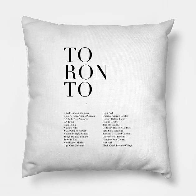 Toronto Pillow by wisemagpie