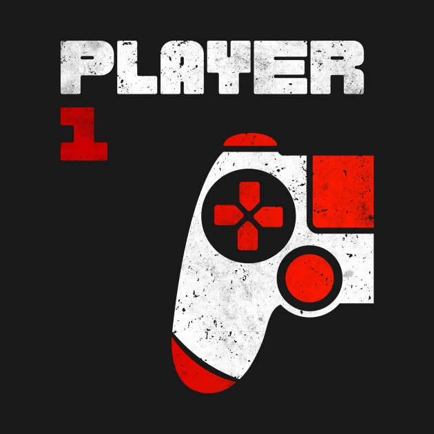 Player 1 Player 2 Gamer Partnerlook by Schwarzweiss