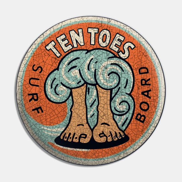 Ten Toes Pin by Midcenturydave