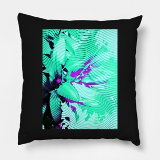 Wired Green Lily Pillow