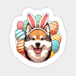 Mudi's Delightful Easter Celebration with Bunny Ears Magnet