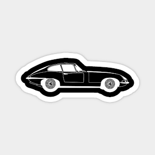 E Type White Outline Magnet