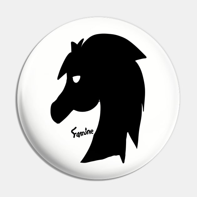 Black Horse emblem (Famine) Pin by VixenwithStripes