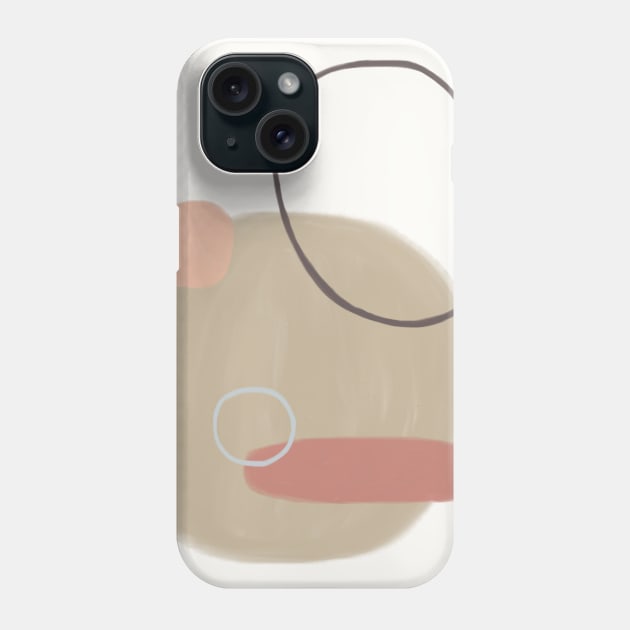 Organic Shapes Neutral Colors Phone Case by Trippycollage