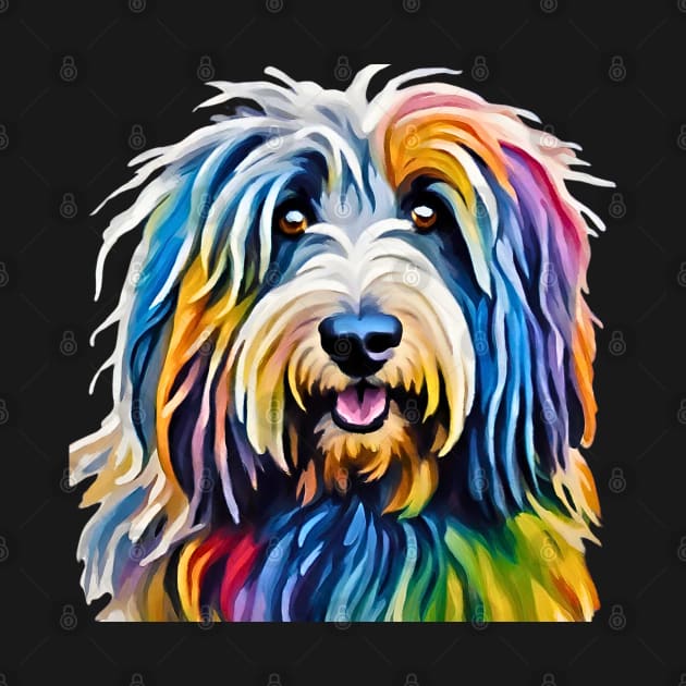 Pop-Art Bergamasco Sheepdog Impressionism by Doodle and Things