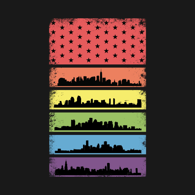 LGBT Pride Rainbow City Skyline by ProudToBeHomo