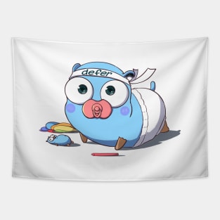 Golang Gopher Go Defer Tapestry