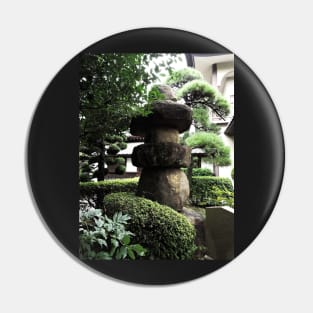Stone Lantern in a Japanese Garden Pin
