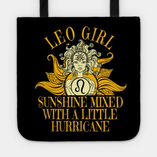 Leo Girl Zodiac Sign Born In July or August Funny Birthday Gift idea For Women Tote