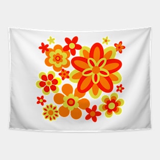 Seventies Digital Flower Pattern Var 4 in Next Years Colours Tapestry