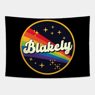 Blakely // Rainbow In Space Vintage Style Tapestry