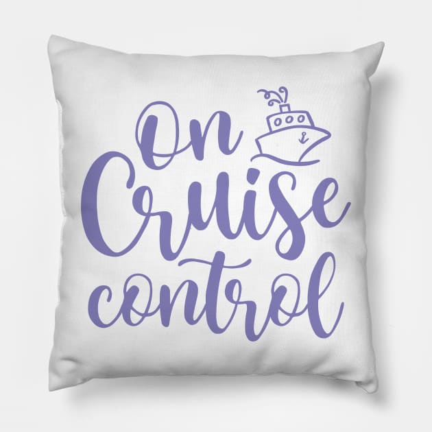 On Cruise Control Beach Vacation Funny Pillow by GlimmerDesigns