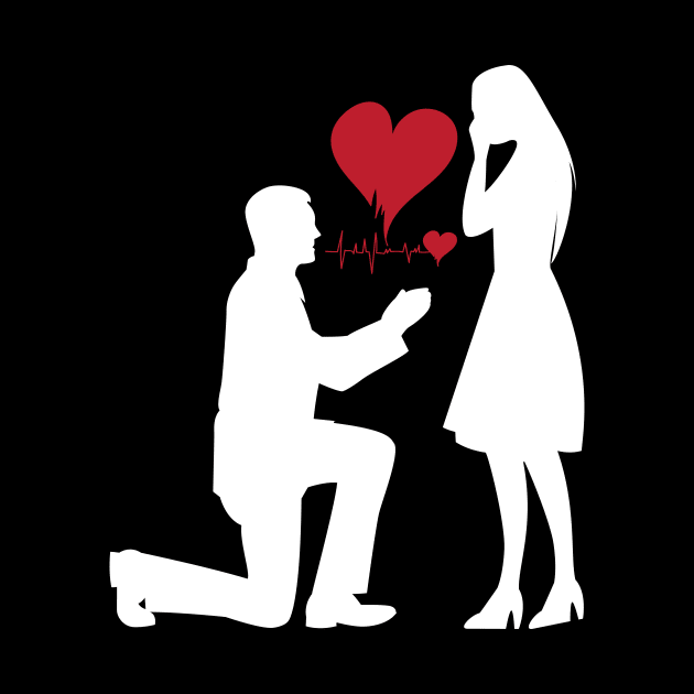 Marriage Proposal T-shirt by Zooha131