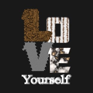 LOVE Yourself - Texture Print T-Shirt