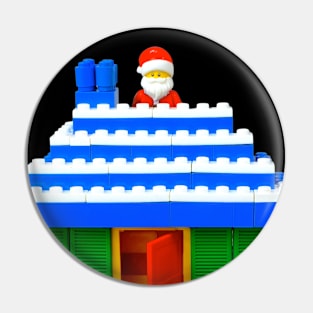 Minifigure Santa on the Chimney Pin