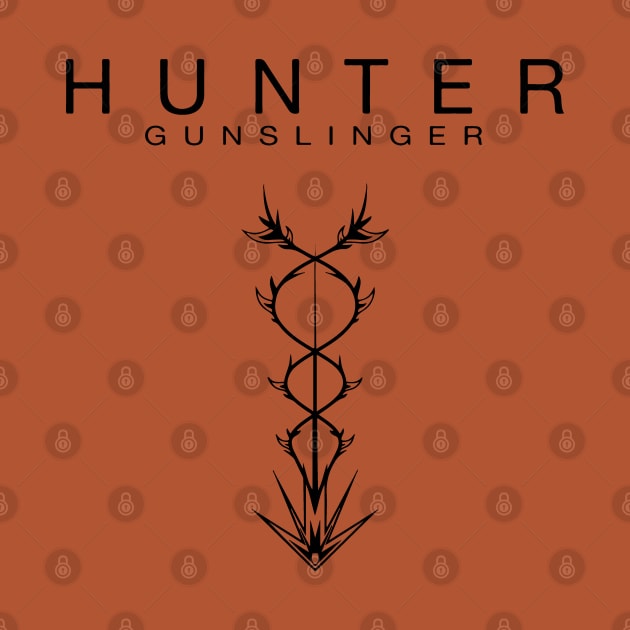 Hunter - Gunslinger (Black) by GraphicTeeShop